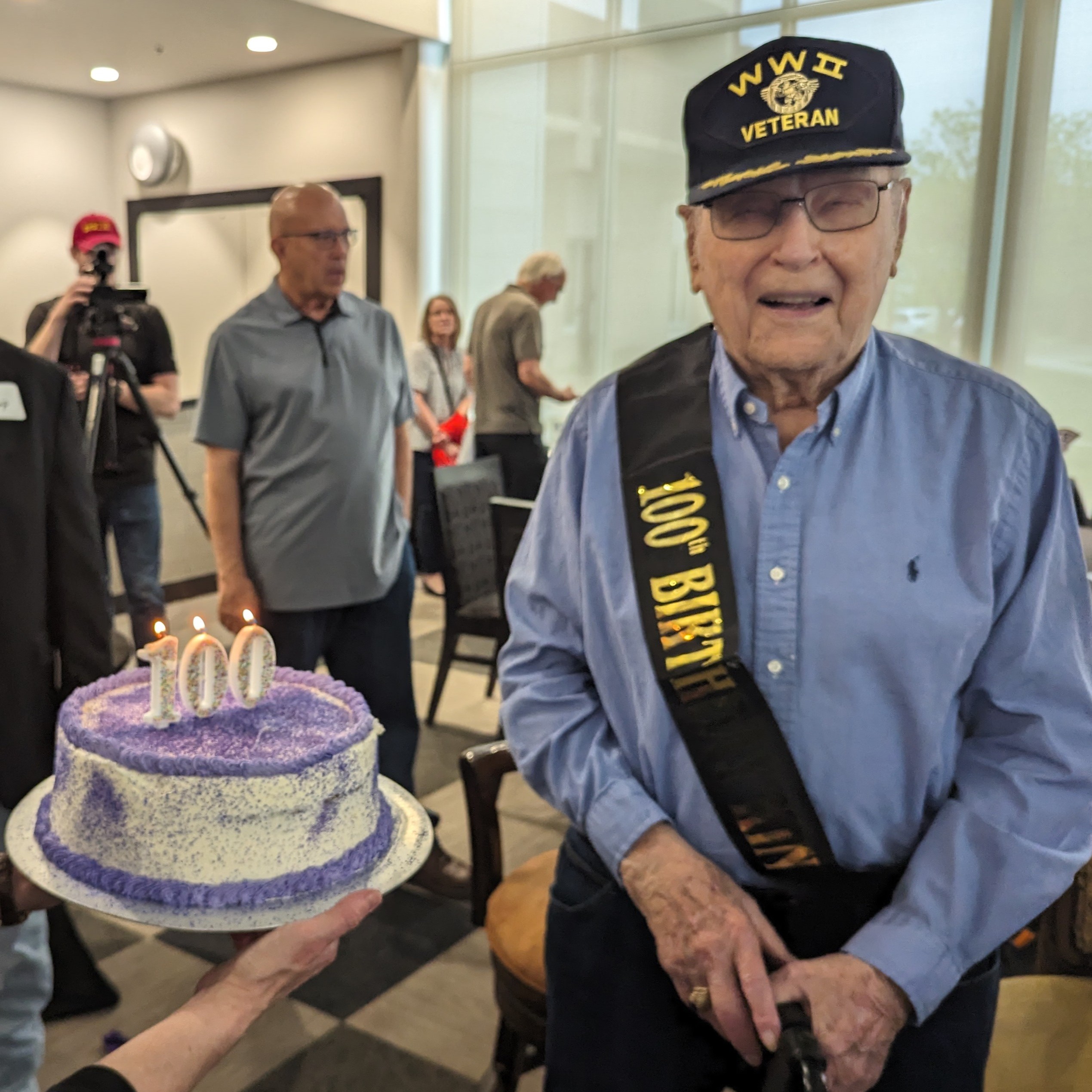K-State graduate, WWII veteran and former K-State instructor celebrates 100th birthday