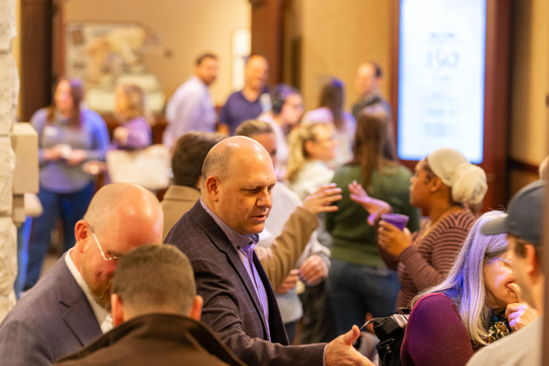 K-State Faculty and Staff gathered in the Tointon Great Room