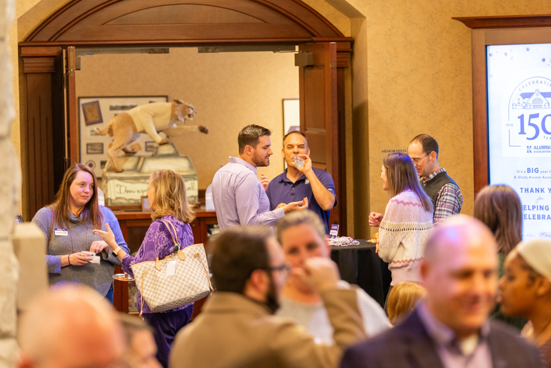 K-State Faculty and Staff gathered in the Tointon Great Room