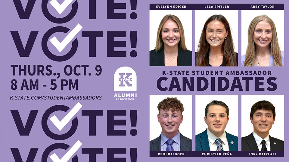 Don't forget to vote for 2026 K-State Student Ambassadors
