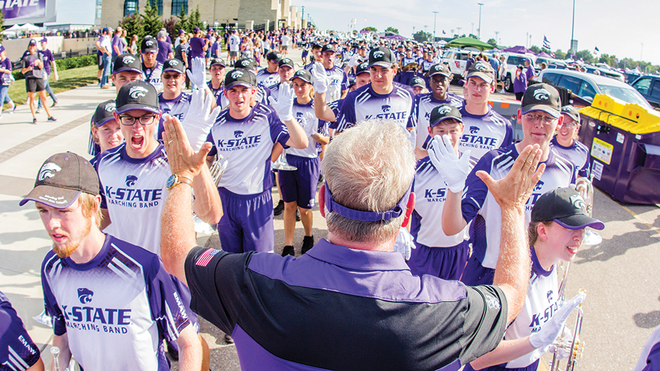 Frank Tracz and the K-State Marching Band