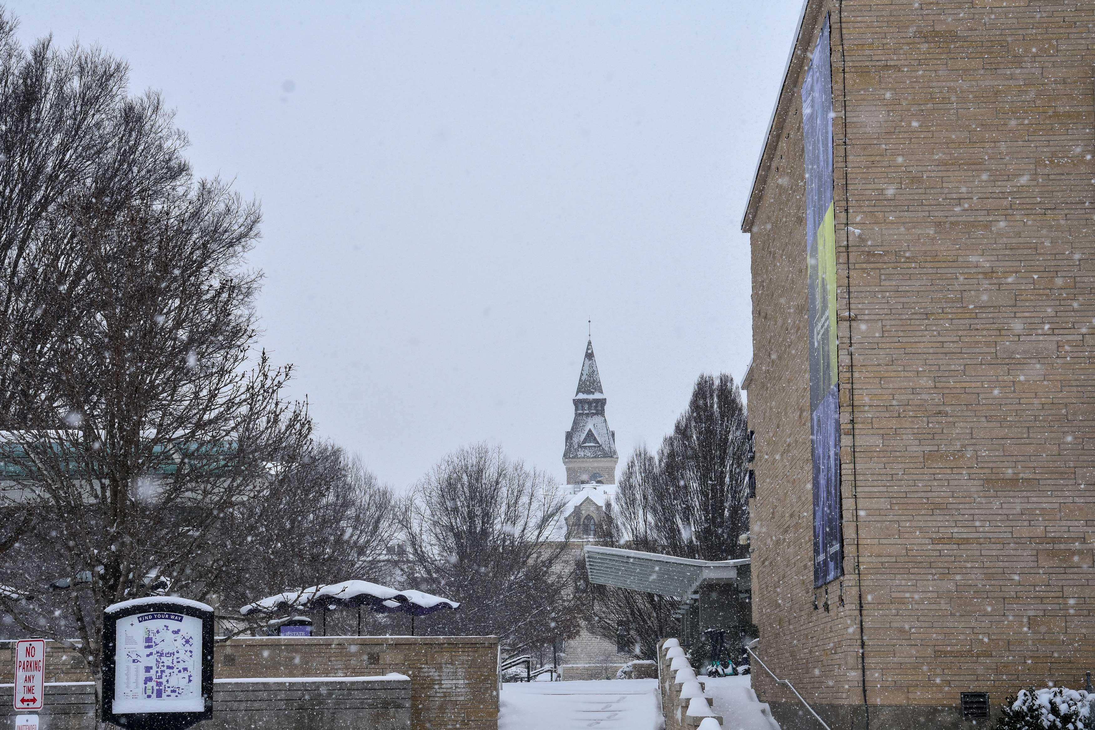 Bosco Plaza, K-State Student Union and Anderson Hall
