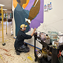 K-State artist returns to campus to tell stories through mural project
