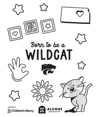 Born to be a Wildcat coloring page