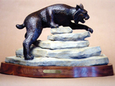 Bronze Wildcat Statue