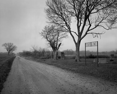 The Kansas - Missouri state line at Trading Post, Kansas