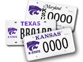 K-State License Plate