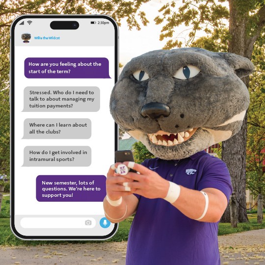 Texts from Willie: K-State's new AI virtual assistant program helps students get connected on campus