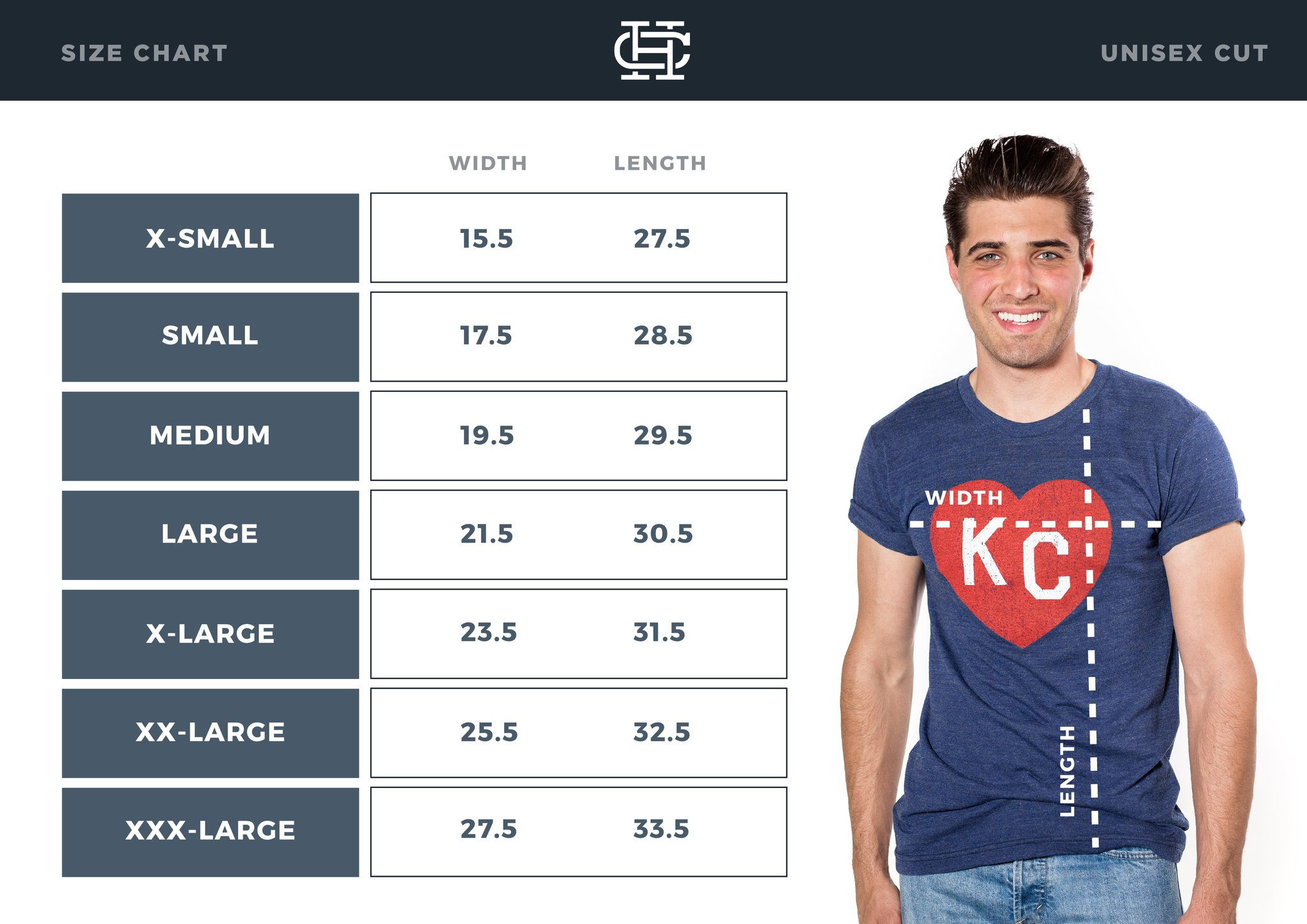 Charlie Hustle Size Chart