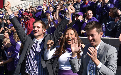 Students cheering