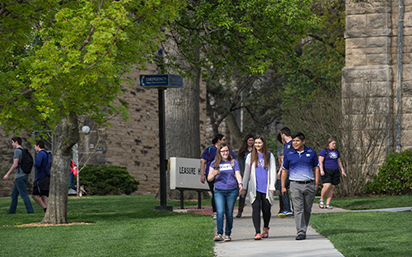 Walking on campus