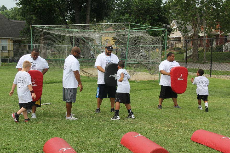 Start with Wy Foundation practicing football