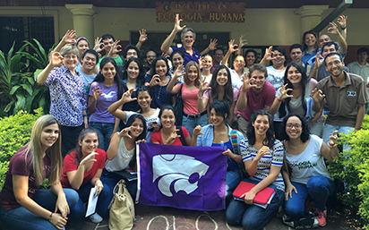 Dean John Buckwalter with staff visiting a university in Paraguay