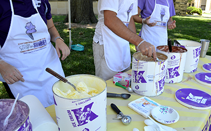 Serving ice cream