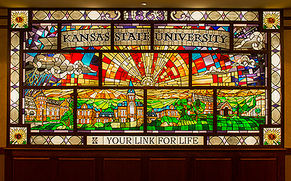 Stained glass mural
