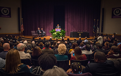 Crowd at speech