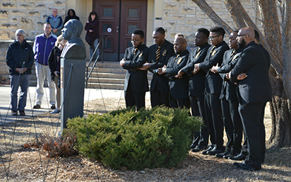 Wreath laying