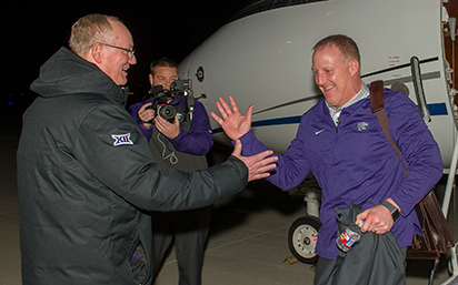 Coach Klieman arriving